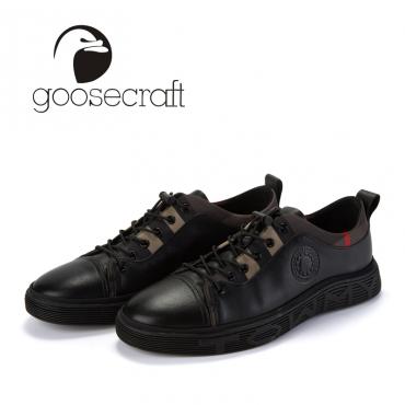 Goosecraft big goose sneakers men's leather all-match low-cut lace-up light and breathable European 